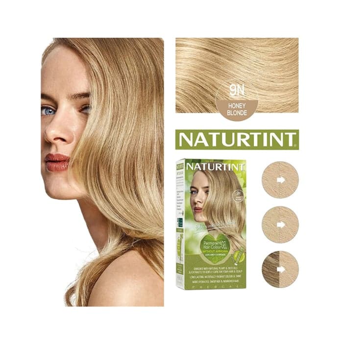 NATURTINT ilgalaikiai plaukų dažai be amoniako NATURALLY BETTER, 9N HONEY BLONDE, 170 ml-1