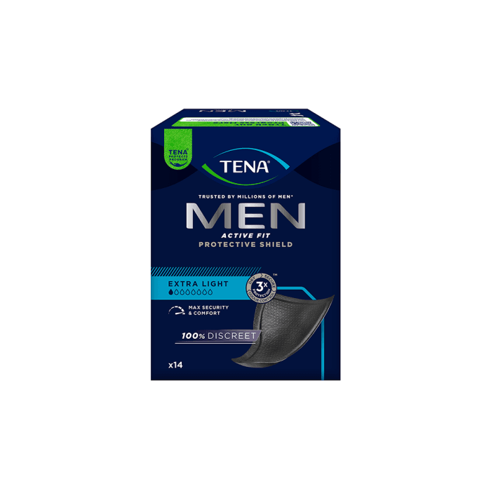 TENA įklotai vyrams MEN PROTECTIVE SHIELD, juoda spalva, 14 vnt.-1