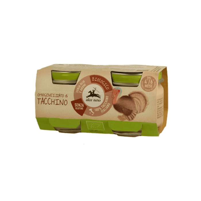 ALCE NERO ekologiška kalakutienos tyrelė kūdikiams, nuo 4 mėn., LT-EKO-001, 160 g