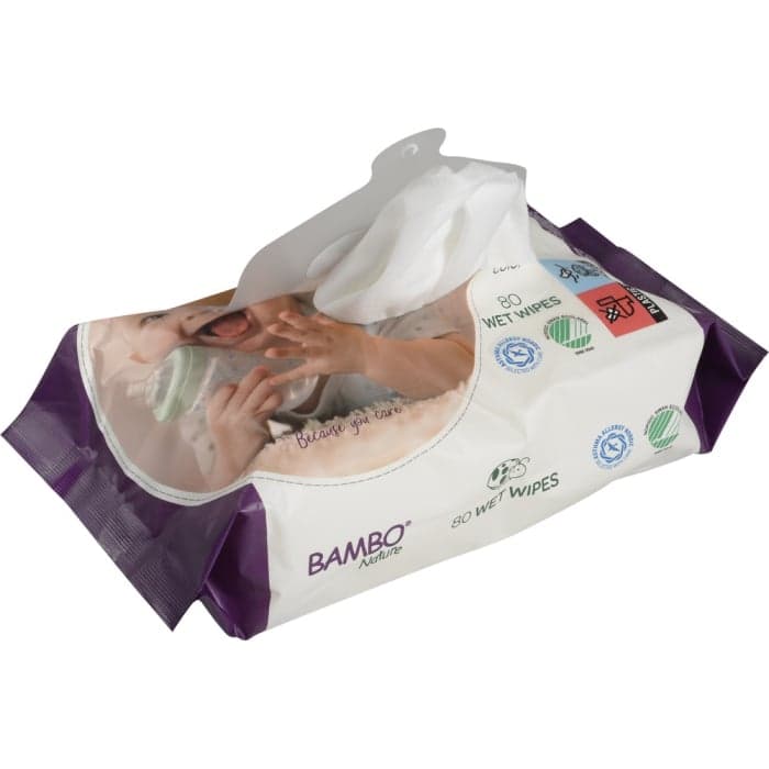 BAMBO drėgnos servetėlės kūdikiams NATURE, LT-EKO-001, 80 vnt.-2