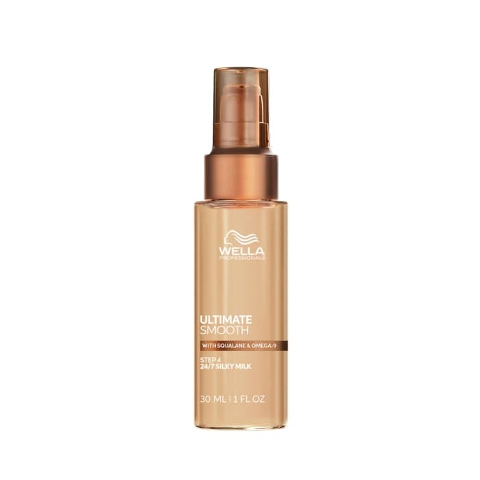 WELLA PROFESSIONALS ULTIMATE SMOOTH Silky Milk - Glotninantis pienelis su skvalanu ir omega-9, 30 ml