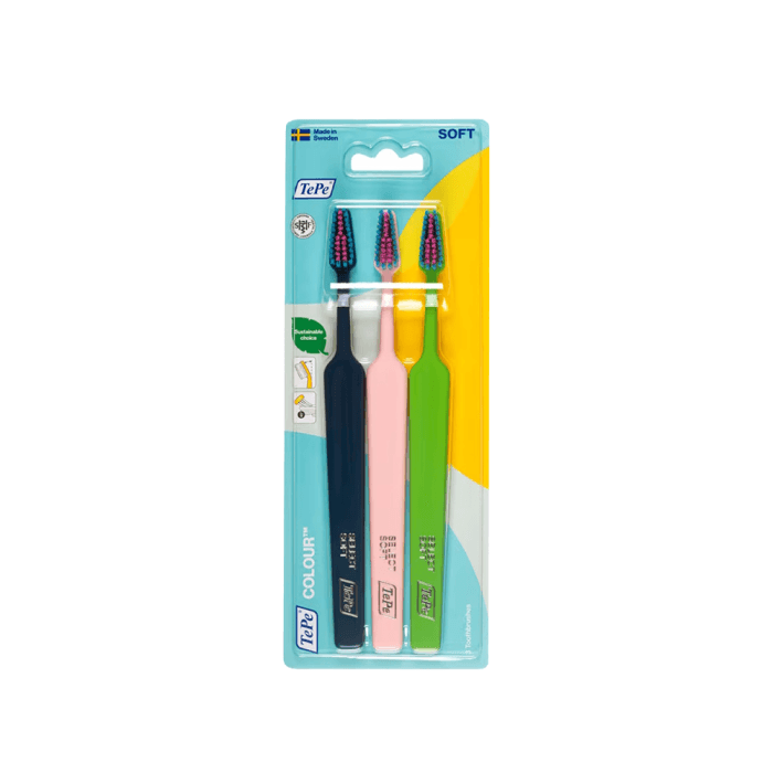 TEPE minkštas dantų šepetėlis SELECT COLOUR, 3 vnt.