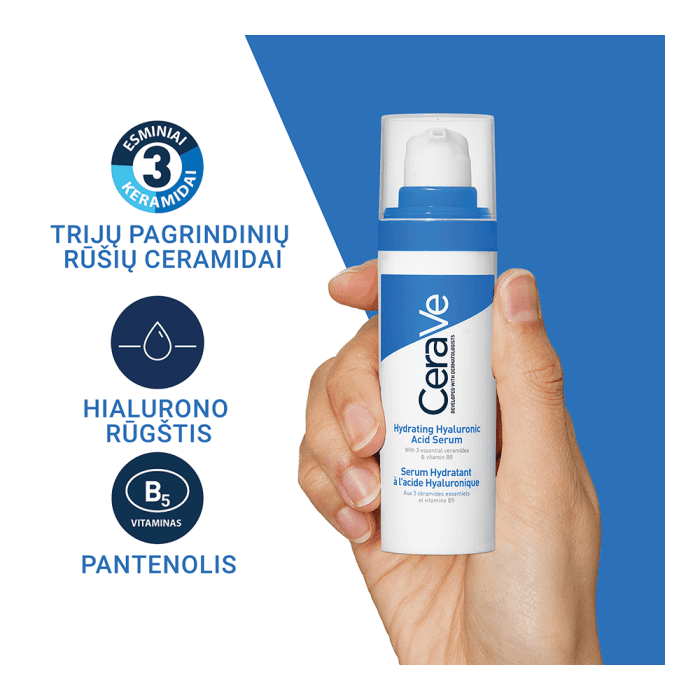 CERAVE drėkinamasis serumas su hialurono rūgštimi, 30 ml-2