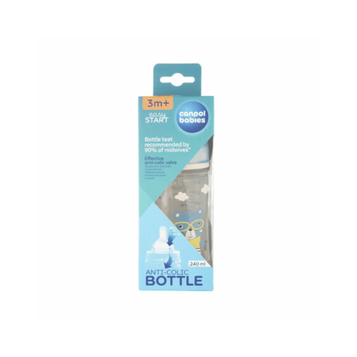 CANPOL BABIES buteliukas plačiu kakleliu ANTI-COLIC EASY START, nuo 4 mėn., 1 vnt., 240 ml-1