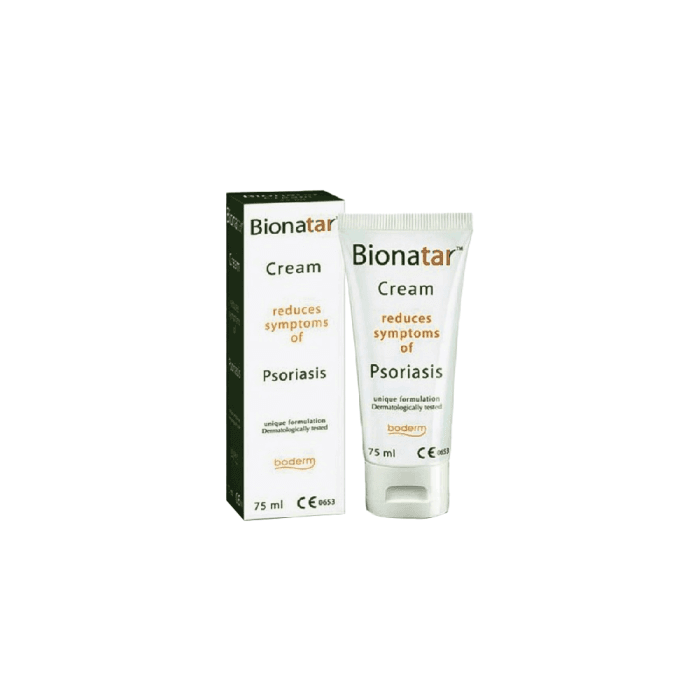 BODERM kremas psoriazės požymiams lengvinti BIONATAR, 75 ml