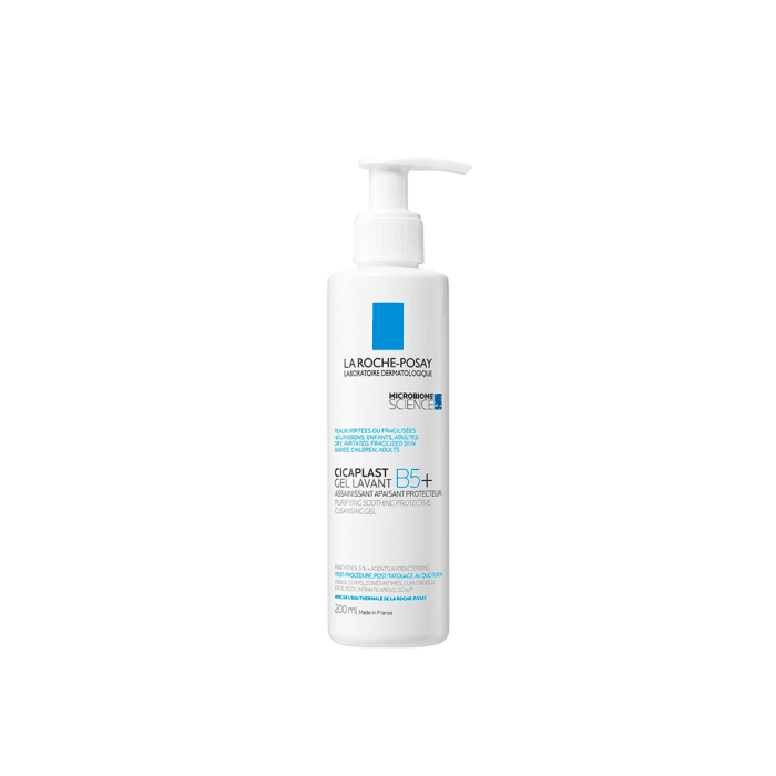 LA ROCHE - POSAY prausiamasis gelis jautriai ir sudirgusiai odai CICAPLAST GEL LAVANT B5+, 200 ml
