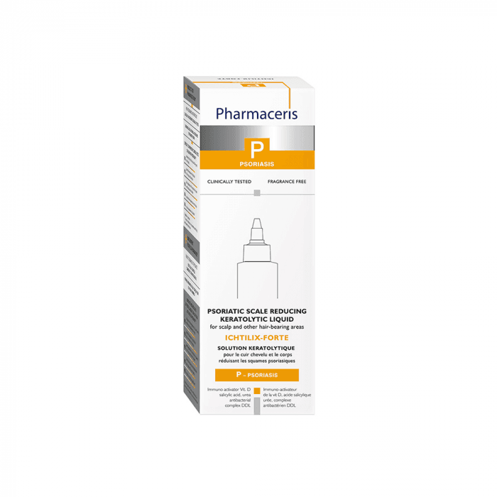 PHARMACERIS P, ICHTILIX FORTE priemonė skalpui ir kūnui, pleiskanojančiai, sudirgusiai odai, 125 ml-1