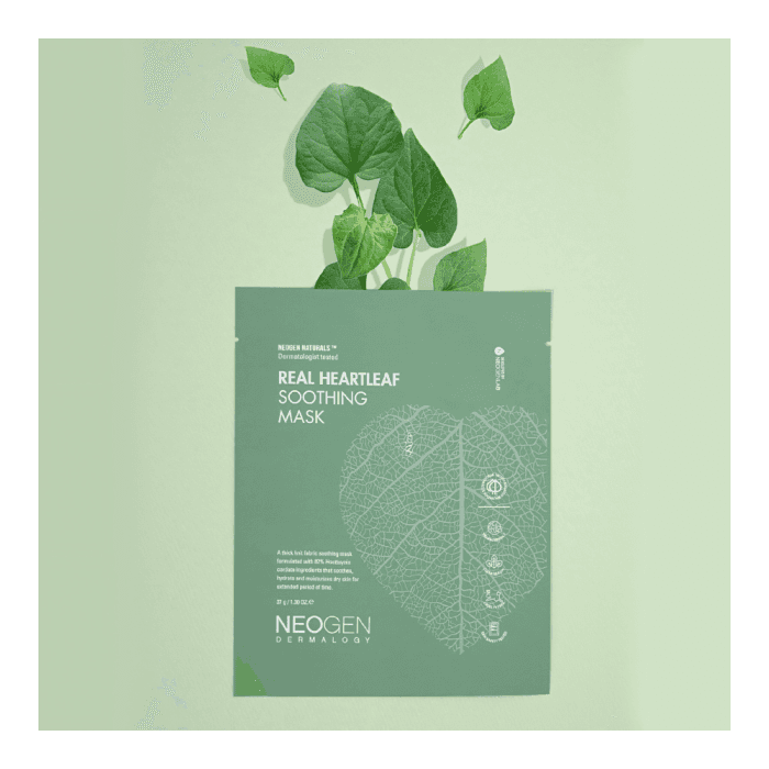 Audinio kaukė Neogen Dermalogy Real Heartleaf Soothing Mask, 37 g-1