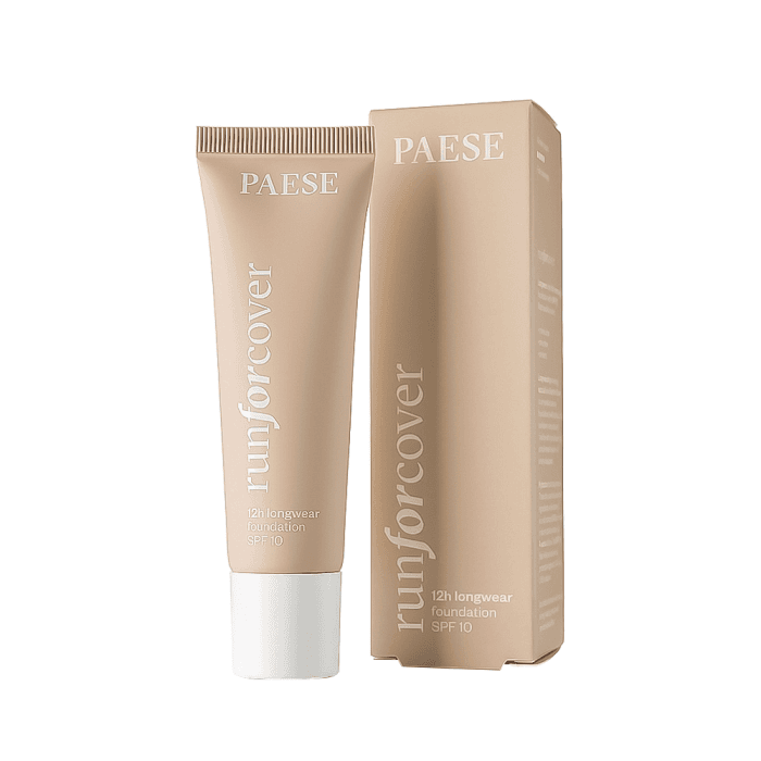 PAESE kreminė pudra RUN FOR COVER, SPF 10, spalva 50, 30 ml