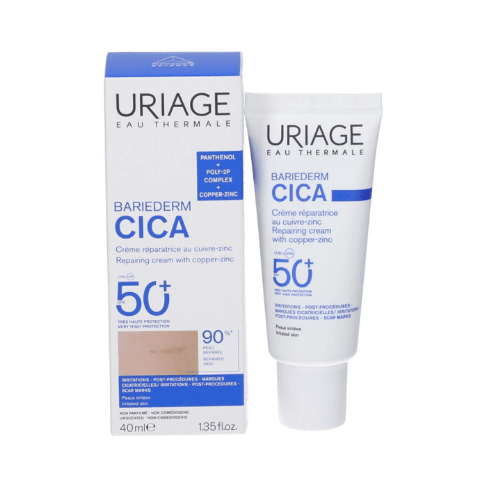 URIAGE atkuriamasis kremas su variu ir cinku BARIEDERM CICA, SPF 50+, 40 ml-1