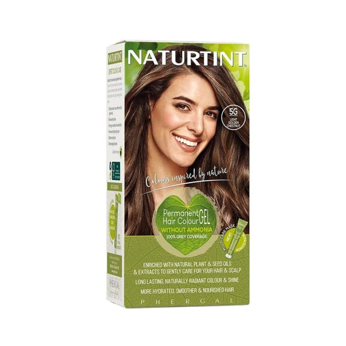 NATURTINT ilgalaikiai plaukų dažai be amoniako NATURALLY BETTER, 5G LIGHT GOLDEN CHESTNUT, 170 ml
