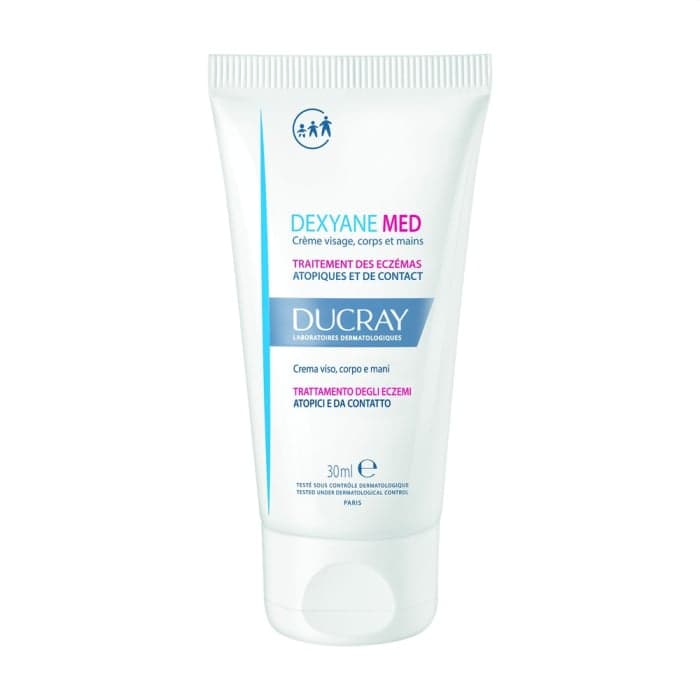 DUCRAY veido ir kūno odos kremas nuo atopinio, kontaktinio ir rankų lėtinio dermatito DEXYANE, nuo 3 mėn., 30 ml
