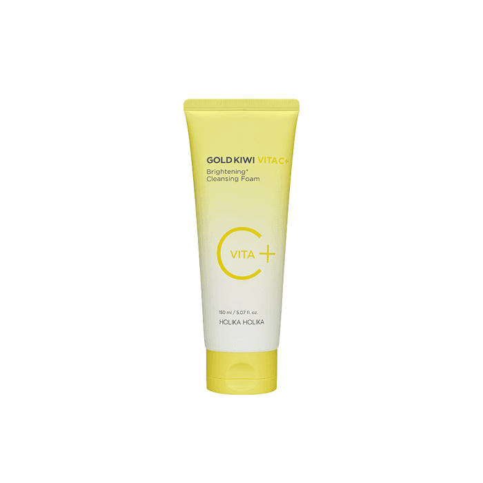 HOLIKA HOLIKA valomasios veido putos GOLD KIWI VITA C+ BRIGHTENING CLEANSING FOAM, 150 ml