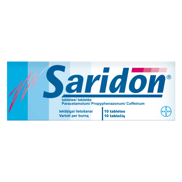 SARIDON, Tabletės, N10