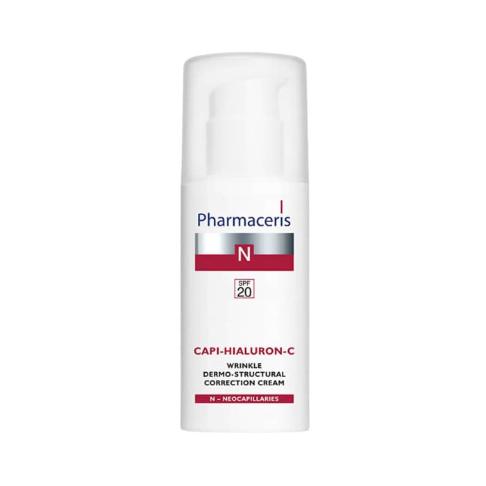 PHARMACERIS N, CAPI HIALURON C kremas brandžiai odai su išsiplėtusiais kapiliarais, SPF20, 50 ml