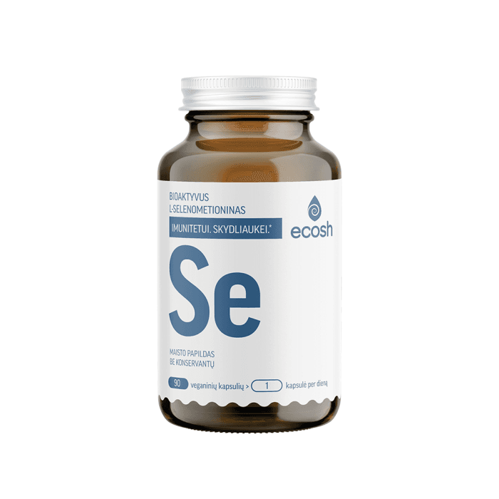 ECOSH bioaktyvus Selenas, l-selenometioninas 150μg, 90 kapsulių