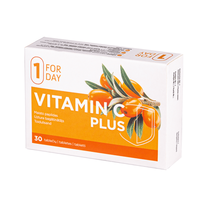 FORDAY VITAMIN C PLUS, 30 tablečių