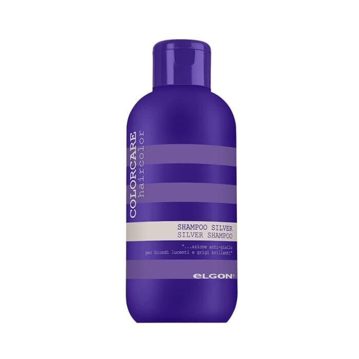ELGON nepageidaujamą geltoną šviesių ir žilų plaukų atspalvį šalinantis šampūnas COLORCARE SILVER, 300 ml