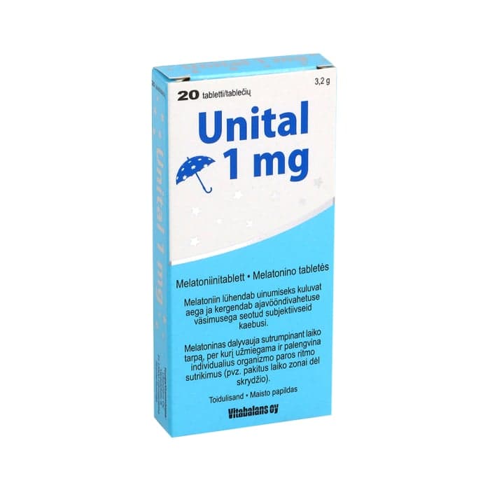 UNITAL 1 mg, 20 plėvele dengtų tablečių