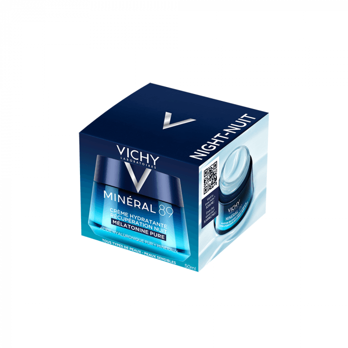 VICHY drėkinamasis naktinis kremas su melatoninu MINERAL 89, 50 ml-1