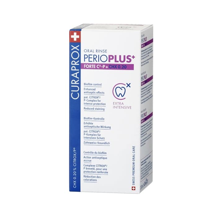 CURAPROX burnos skalavimo skystis su 0,20 % chlorheksidino PERIO PLUS + FORTE, 200 ml-1