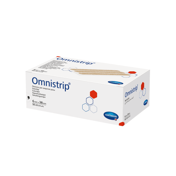 HARTMANN  žaizdą užverianti sterili juostelė OMNISTRIP, 6 x 38 mm, 6 vnt.