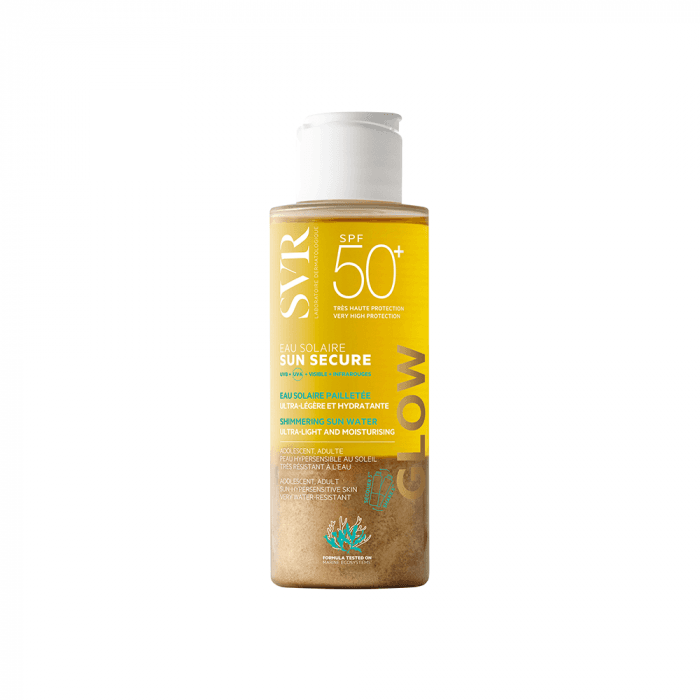 SVR švytintis apsauginis vanduo nuo saulės Sun Secure Eau Solaire Glow SPF50+, 100 ml