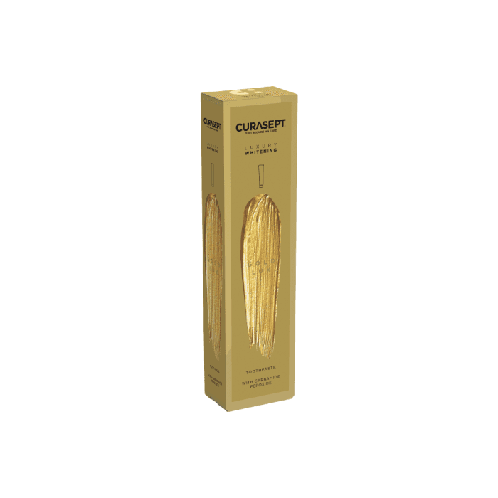 CURASEPT balinamoji dantų pasta GOLD LUXURY WHITENING, 75 ml