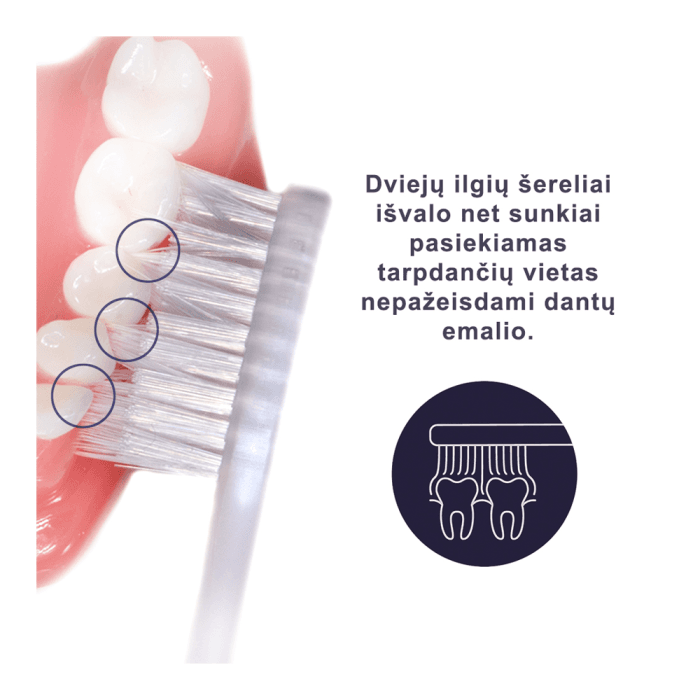 ROYAL DENTA dantų šepetėlis SILVER SUPER SOFT, 1 vnt.-2