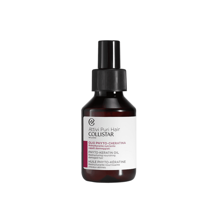 COLLISTAR, plaukų aliejus, Restructuring Nourishing, ATTIVI PURI PHYTO-KERATIN, 100 ml