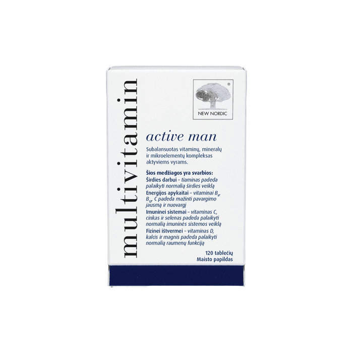 MULTIVITAMIN multivitaminai vyrams ACTIVE MAN, 120 tablečių
