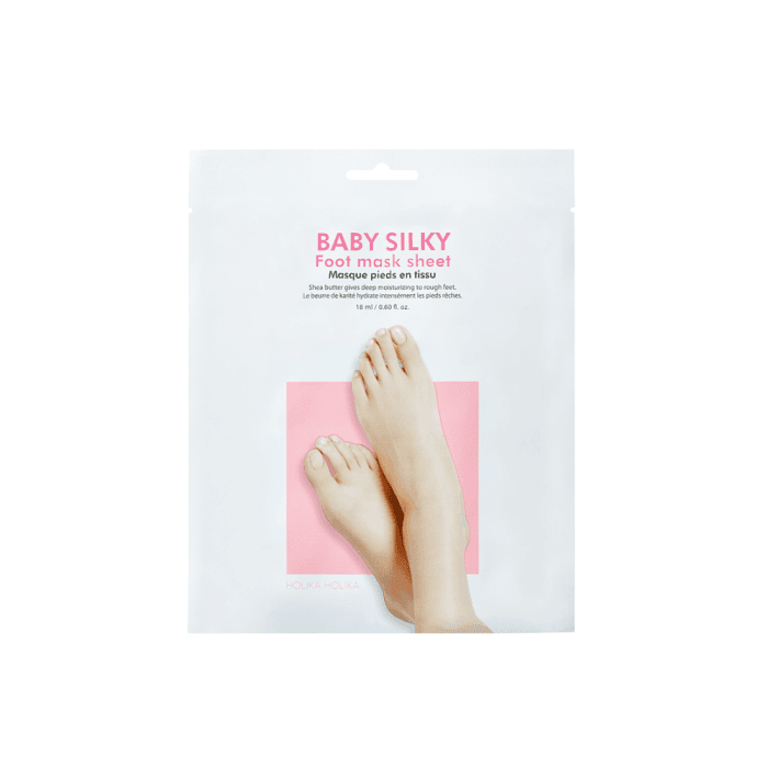 HOLIKA HOLIKA minkštinamoji lakštinė pėdų kaukė BABY SILKY FOOT MASK SHEET, 18 ml