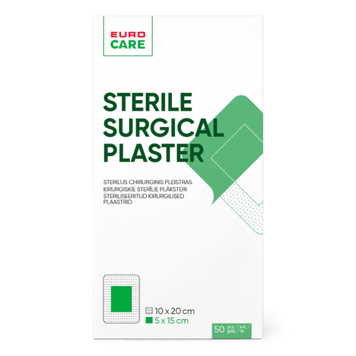EUROCARE sterilus chirurginis pleistras, 10 x 20 cm, 1 vnt.