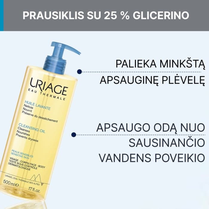 URIAGE aliejinis prausiklis HUILE, 500 ml-2