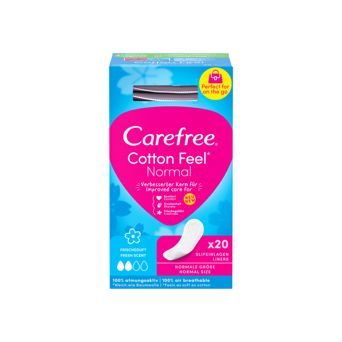 CAREFREE įklotai Cotton Fresh, 20 vnt.