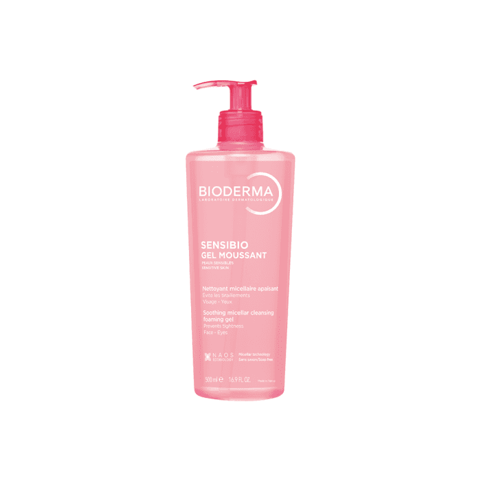 BIODERMA raminantis micelinis gelinis prausiklis jautriai odai SENSIBIO GEL MOUSSANT, 500 ml