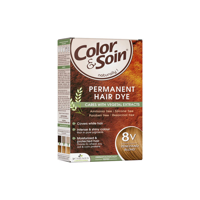 COLOR & SOIN plaukų dažai be amoniako 8V Veneziano Blond, 135 ml-1