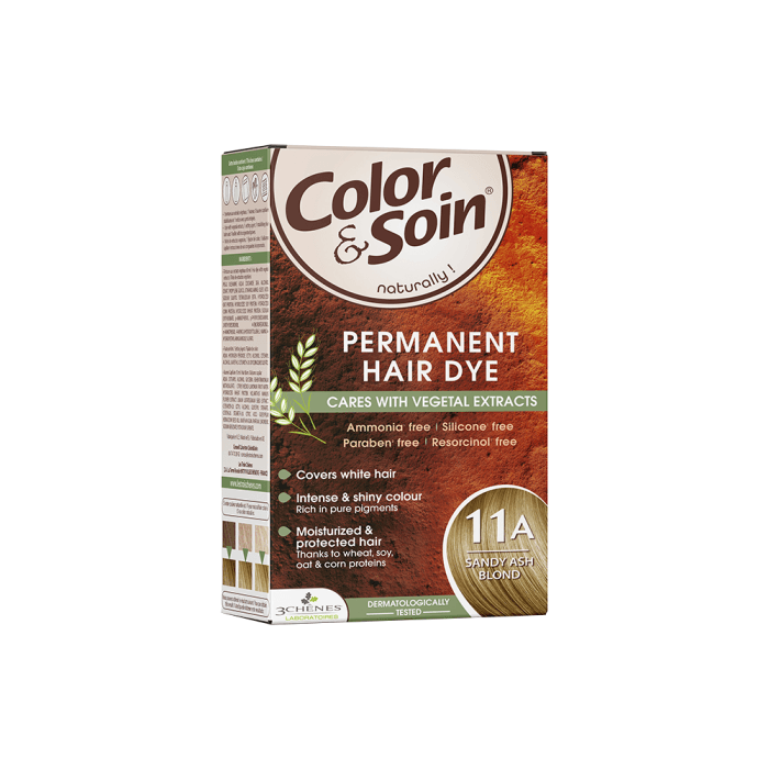 COLOR & SOIN plaukų dažai be amoniako 11A Sandy Ash Blond, 135 ml-1