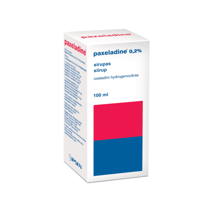 PAXELADINE, 2mg/ml, 100 ml, Sirupas, N1