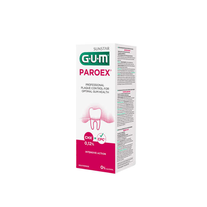 SUNSTAR GUM skaliklis 0,12 proc. chlorhexidine PAROEX + CPC, 300 ml-2