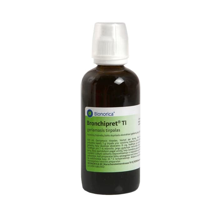 Bronchipret TI, 150mg+15mg/g, 100 ml ir dozavimo taurelė, Geriamasis tirpalas, N1