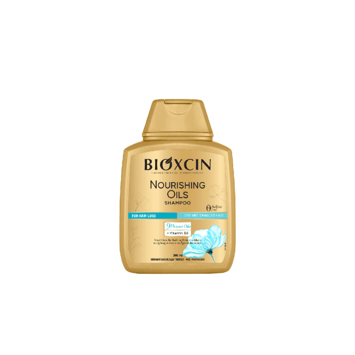 BIOXCIN maitinantis šampūnas nuo plaukų slinkimo su gėlių aliejais, 300 ml-1