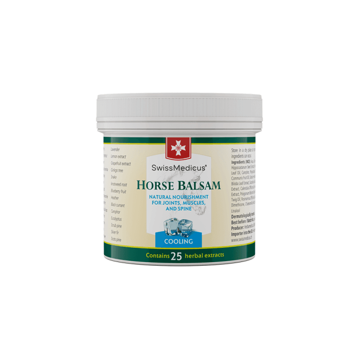HERBAMEDICUS/SWISSMEDICUS šaldomasis kūno balzamas HORSE BALSAM, 250 ml-2