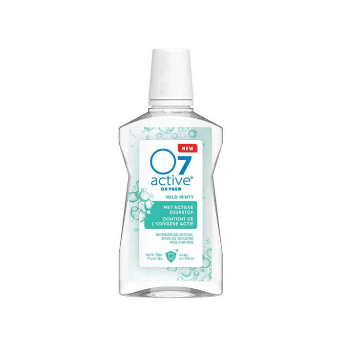 O7 ACTIVE MINT skalavimo skystis su aktyviu deguonimi, mėtų skonio, 500 ml