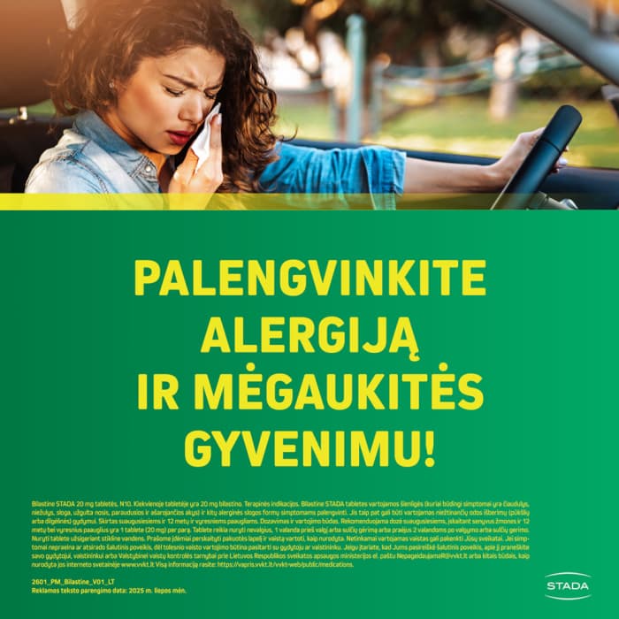 Bilastine STADA, Tabletės, N10-1