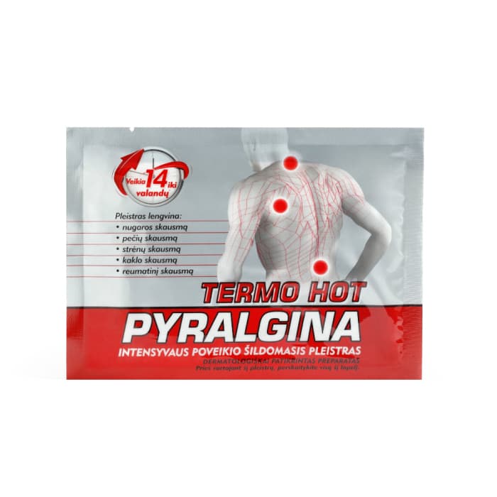PYRALGINA TERMO HOT intensyvaus poveikio šildomasis pleistras, 1 vnt.