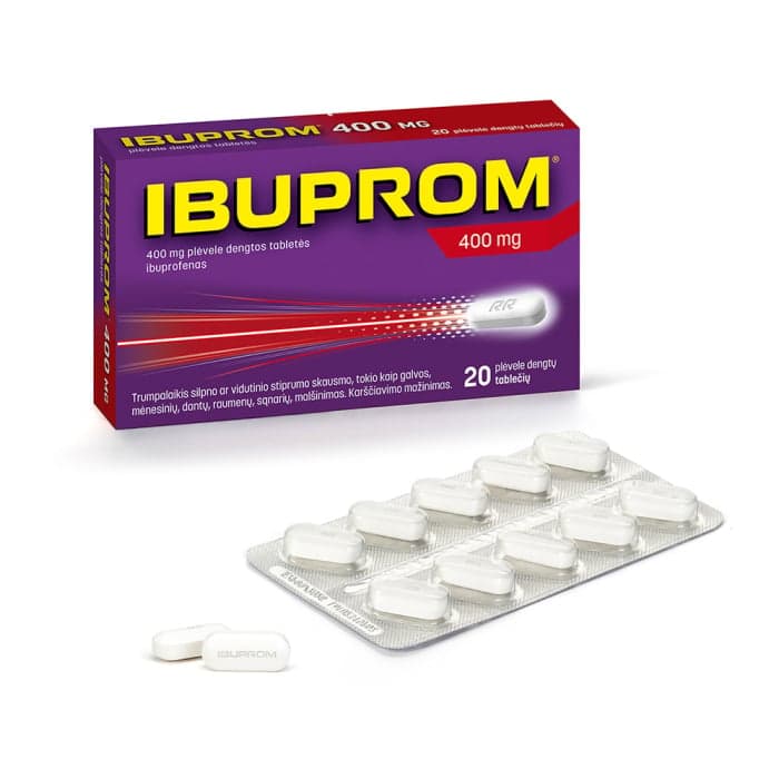 IBUPROM, 400mg, plėvele dengtos tabletės, N20-1