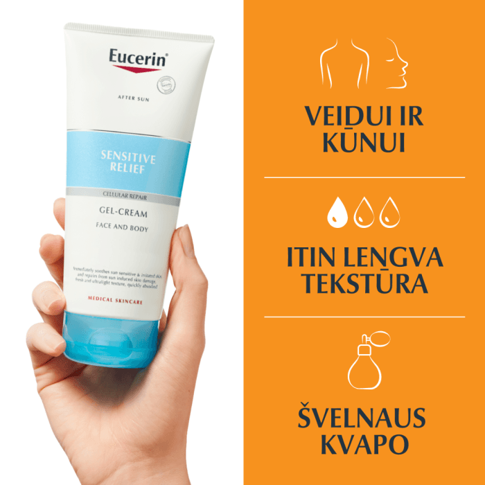 EUCERIN gelis-kremas po saulės SENSITIVE RELIEF, 200 ml-1
