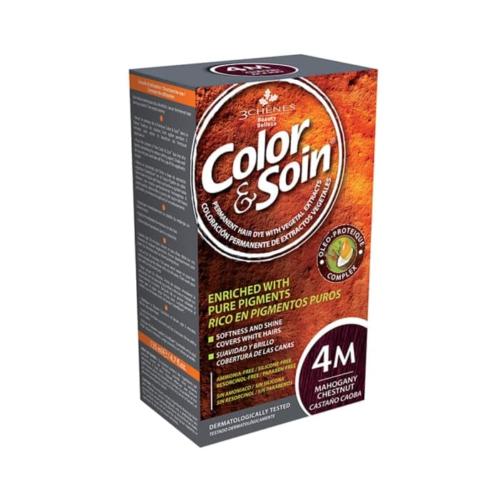 COLOR & SOIN plaukų dažai be amoniako 4M Mahogany Chestnut, 135 ml