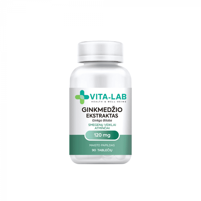 VITA-LAB Ginkmedžio ekstraktas 120 mg, 90 tablečių